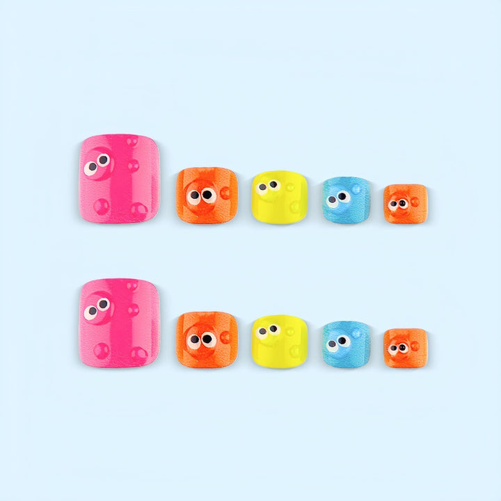 Nail Art Set with Playful Eye Designs Bowlift