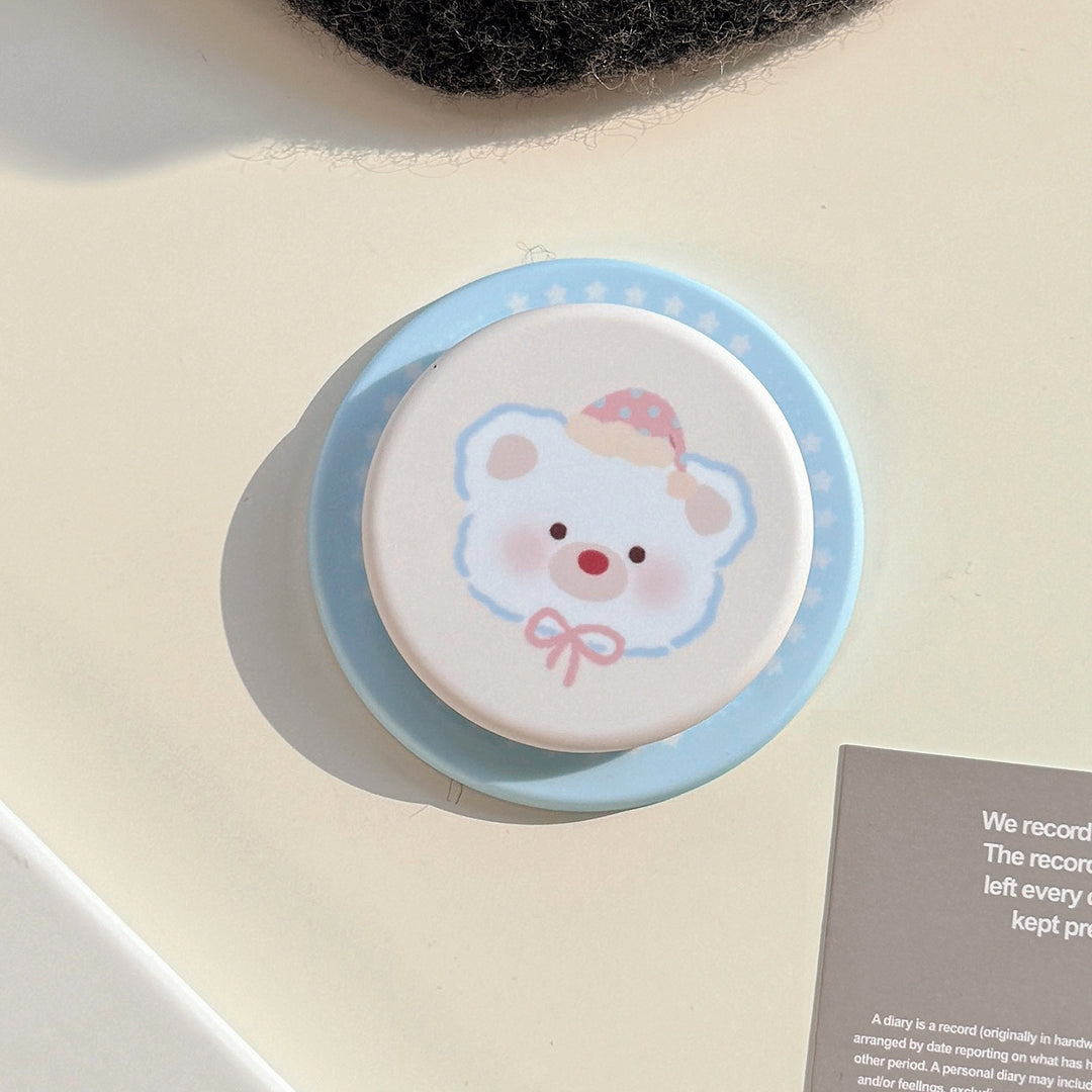 Decorative smartphone finger holder in dog design Bowlift