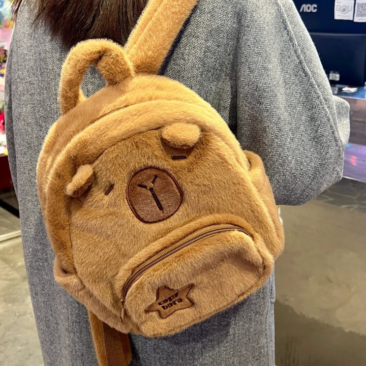 Plush Backpack in Bear Style Bowlift