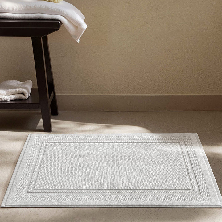 Plush Textured Bathroom Mat Bowlift