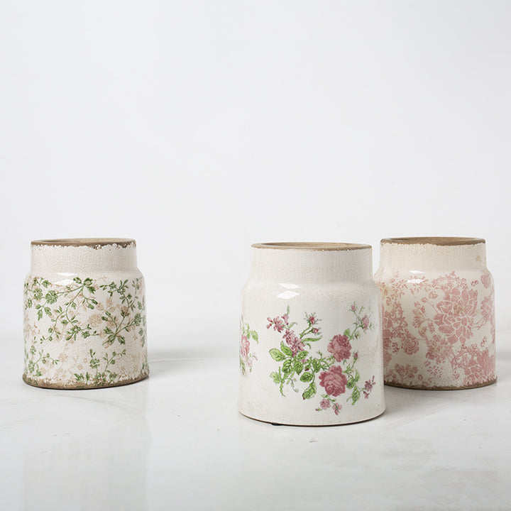 Decorative flower pot with floral decoration Bowlift