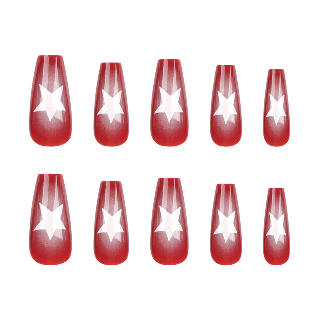 Artful Nail Art with Star Pattern Bowlift