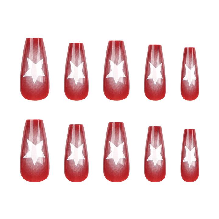 Artful Nail Art with Star Pattern Bowlift
