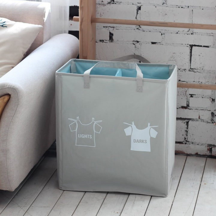 Laundry separator basket with handles and compartments Bowlift