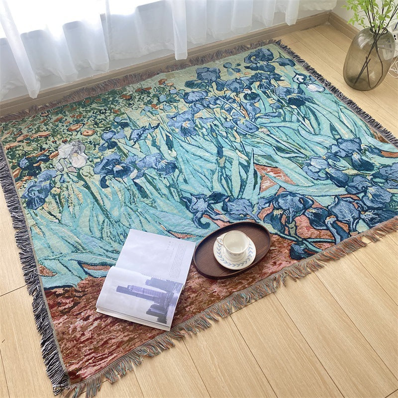 Artistic Botanical Tapestry Throw