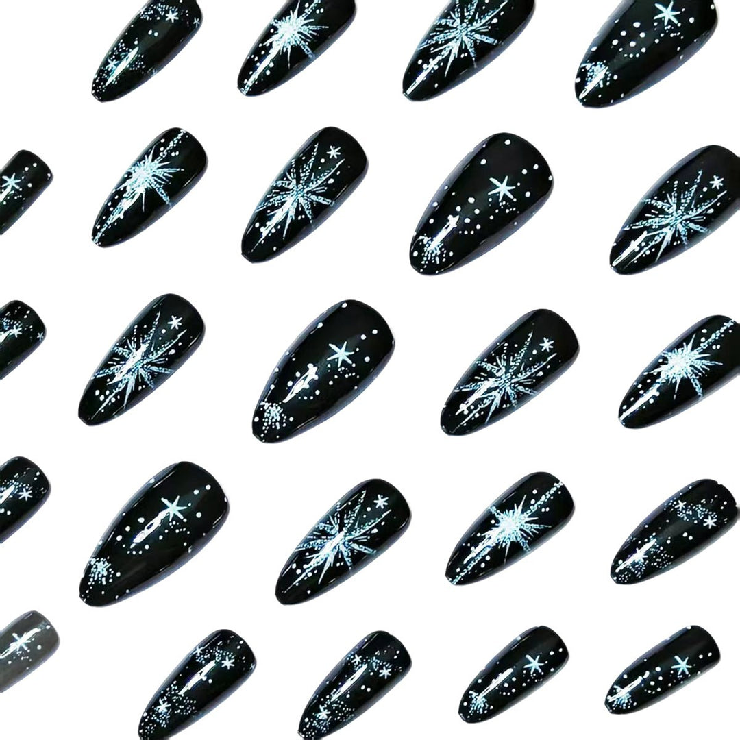 Starry Night Themed Nail Art Bowlift
