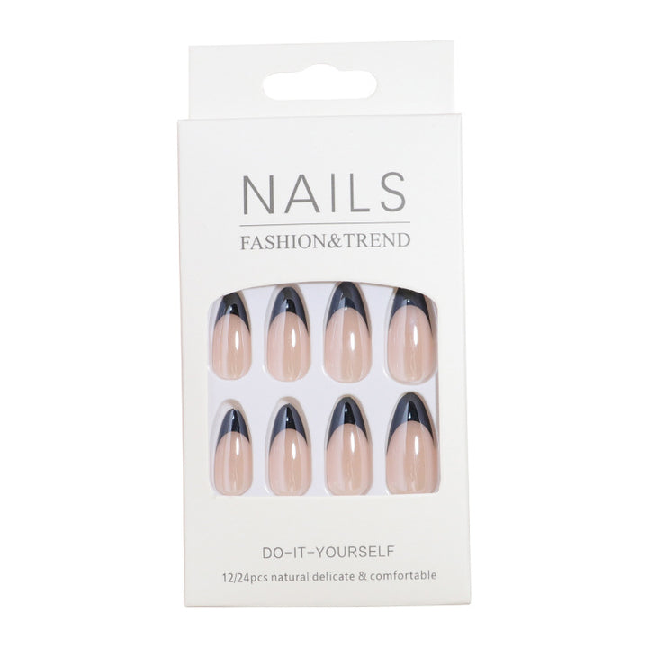 Elegant French Tip Press-On Nail Art Set Bowlift