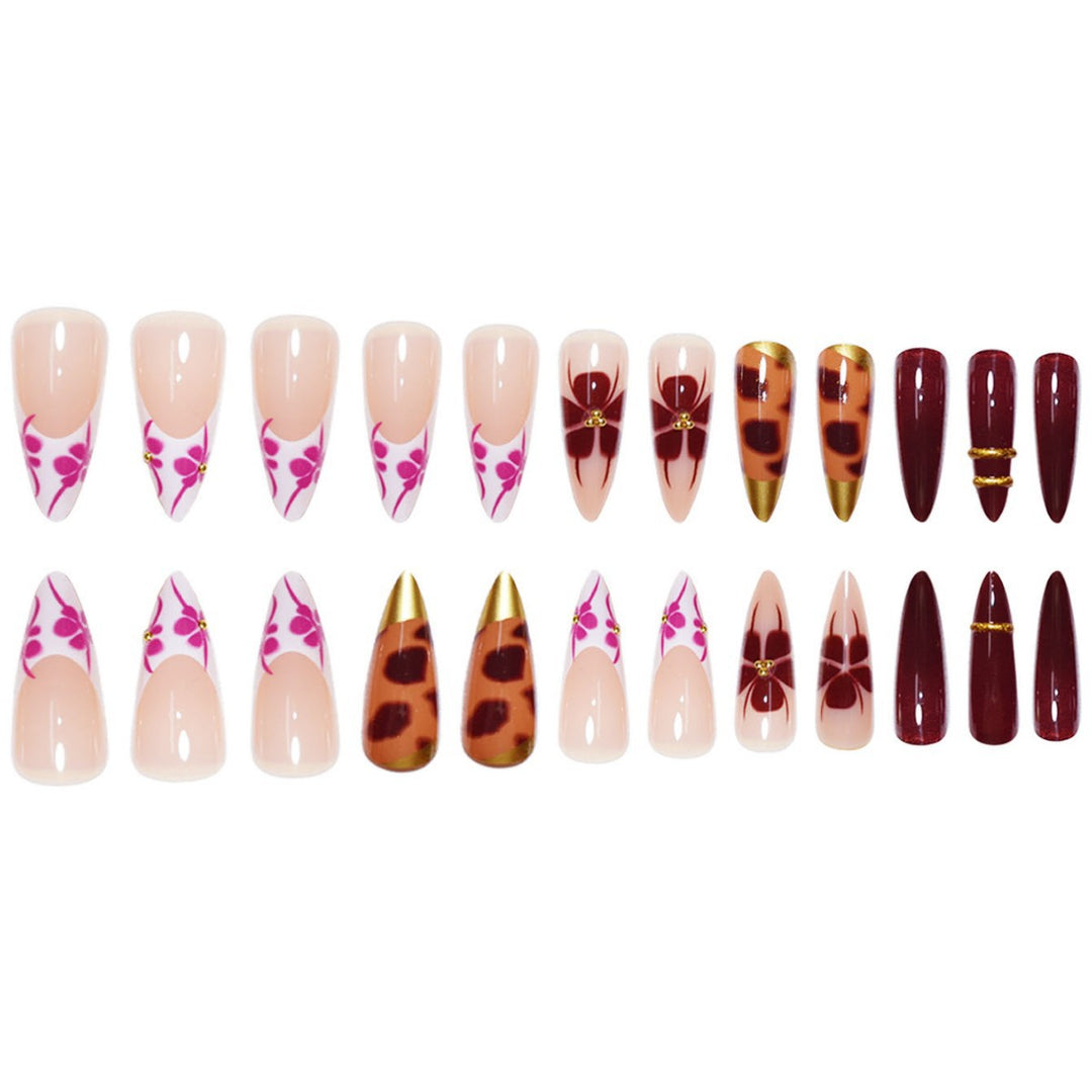 Artistic Long Stiletto Press-On Nail Extensions Bowlift