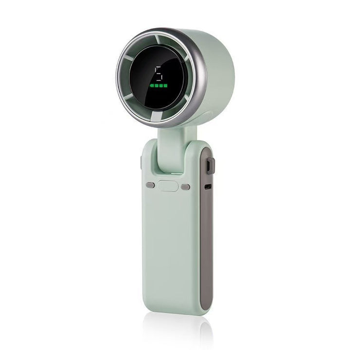Unisex nan compact cordless hand fan with foldable head and digital battery display Bowlift