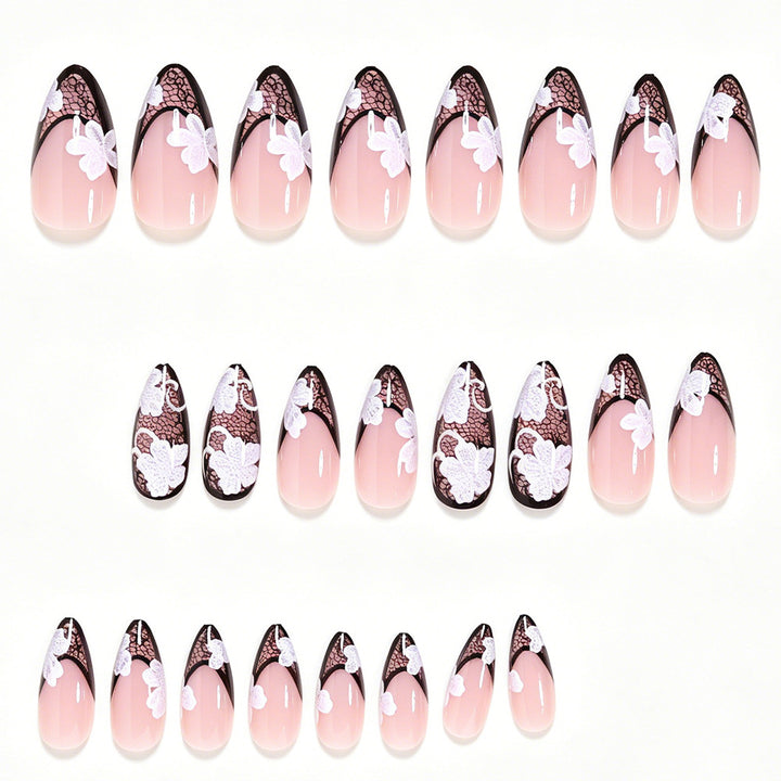 Elegant Floral Lace Nail Art Wraps Bowlift