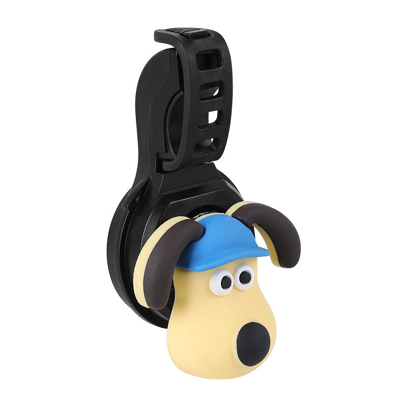 silicone cartoon dog head handlebar horn bell universal strap mount for e-bikes scooters Bowlift