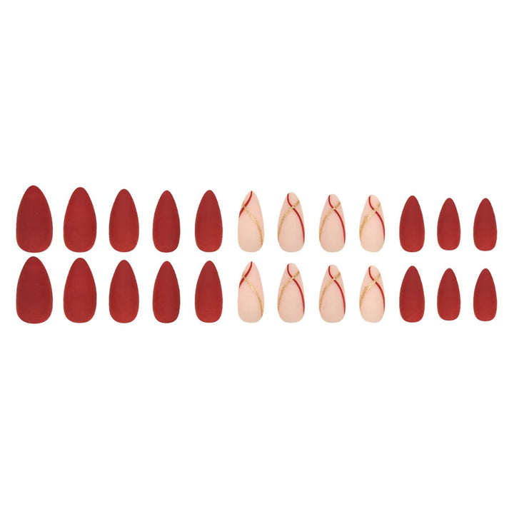 Premium Artificial Nails with Creative Matte Finish and Elegant Decorations Bowlift