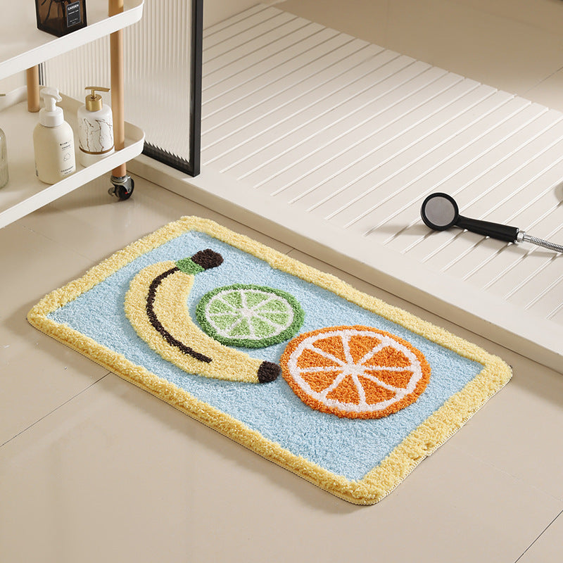 Artistic Leaf Pattern Bath Mat