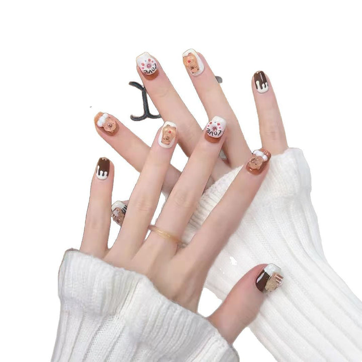 Fun Character Press-On Nail Art Set Bowlift