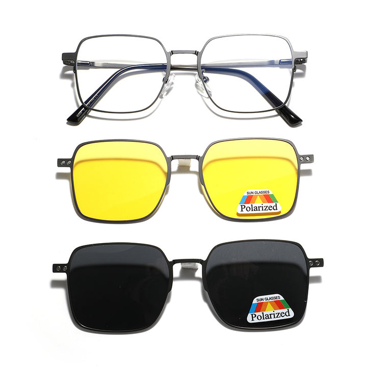 Women's versatile, fashionable sunglasses with interchangeable polarizing lenses Bowlift