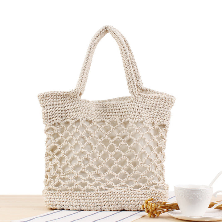 Net shopping bag made of hand-knotted natural material Bowlift