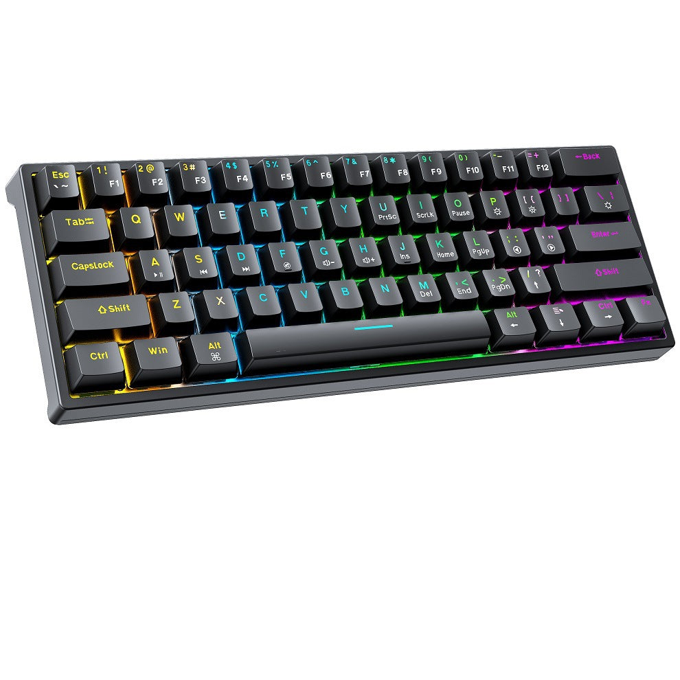 Compact Gaming Keyboard with Customizable Keys and Ergonomic Design Bowlift