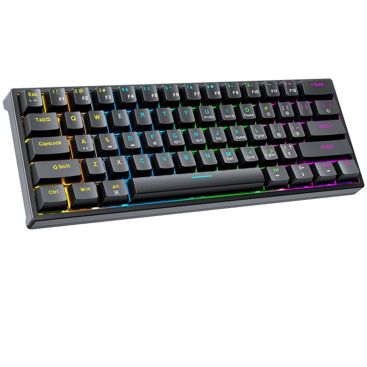 Compact Gaming Keyboard with Customizable Keys and Ergonomic Design Bowlift