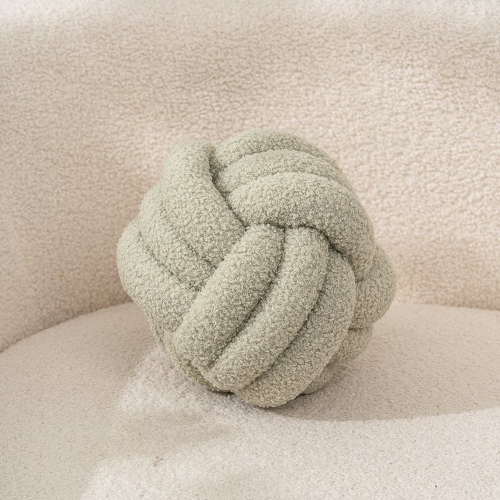 Plush Knotted Velvet Throw Pillow Decorative Accent Cushion Bowlift