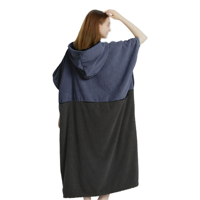 Fluffy Hooded Bath Poncho Bowlift