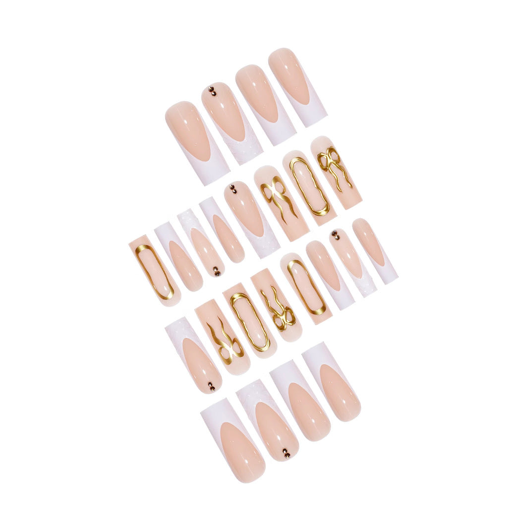 Elegant Bow-Embellished Press-On Nails Bowlift