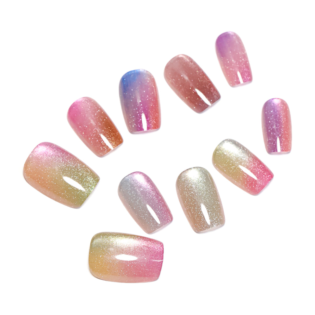 Artistic and colorful acrylic nails Bowlift