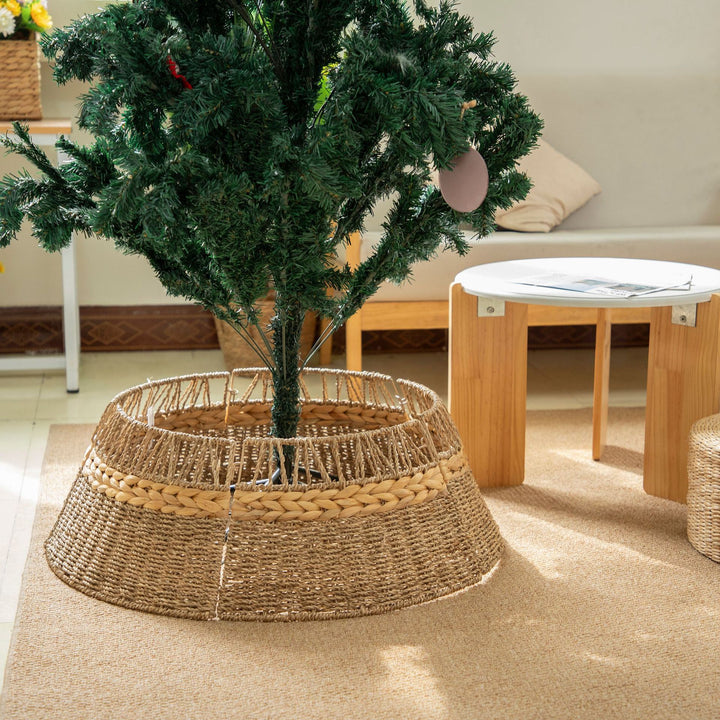 Decorative Christmas tree stand made of wicker Bowlift