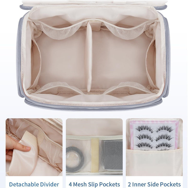 Cosmetic Storage Bag with Removable Compartments Bowlift