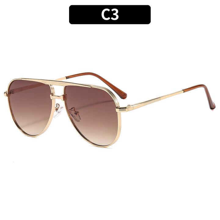 Ladies fashion aviator sunglasses with elegant metal frame and UV400 protection Bowlift