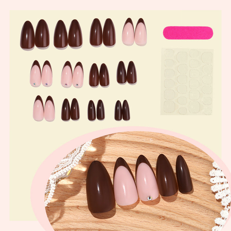 Press-On Nail Art Set with Elegant French Tips Bowlift