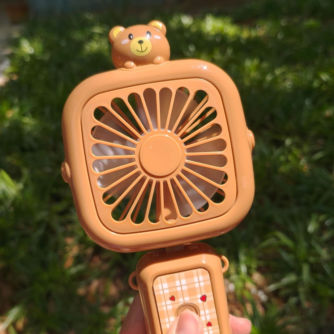 Ladies Portable Handy Mini Fan with Animal Design Bowlift