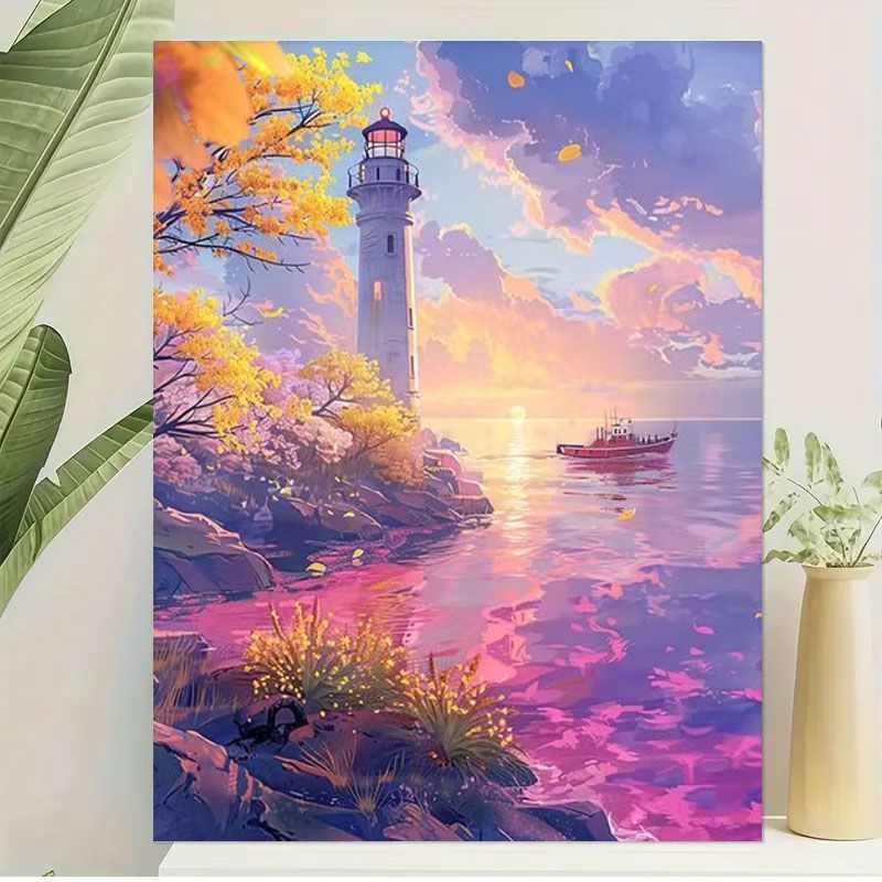 Scenic Lighthouse Canvas Wall Art Bowlift