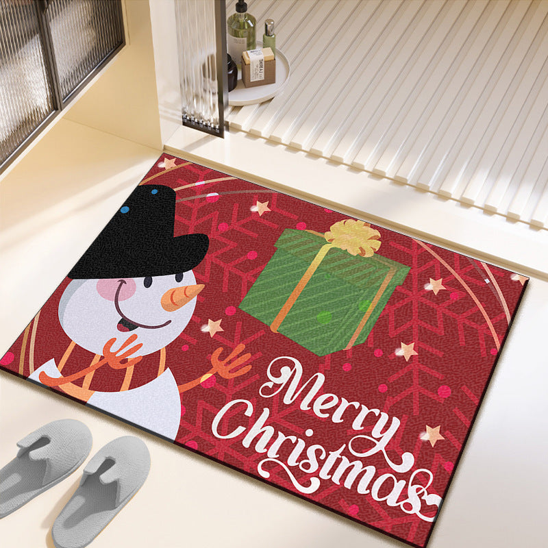 Festive Christmas-Themed Bath Mat Bowlift