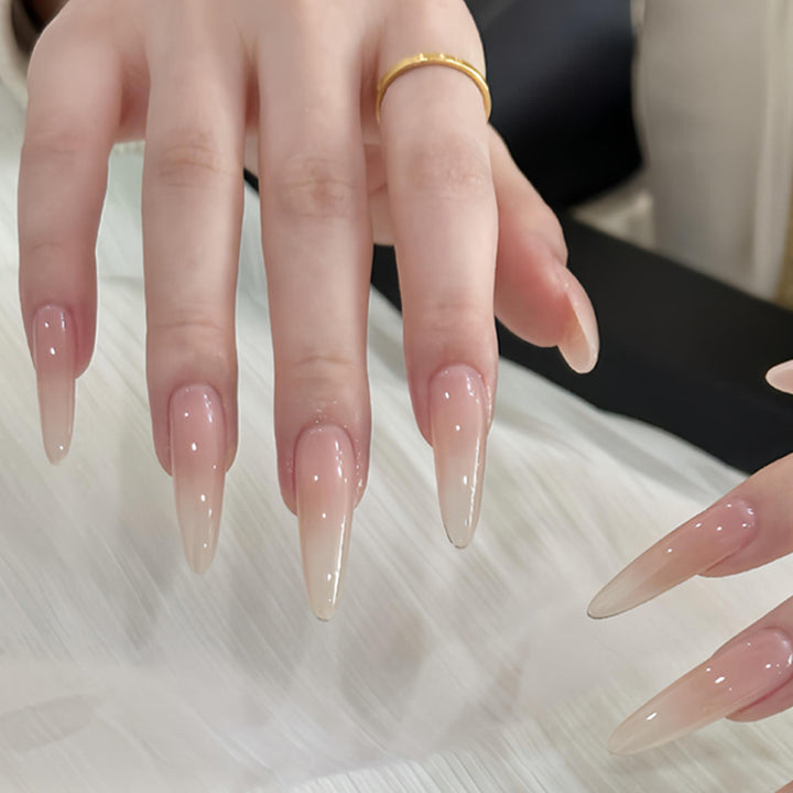 Artistic Gradient Stiletto Press-On Nails Bowlift