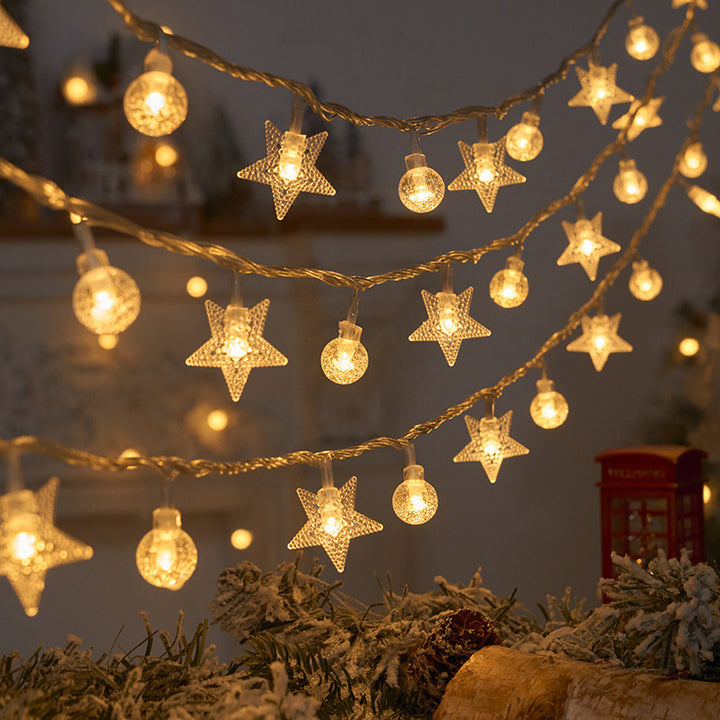 Decorative Snowflake LED String Lights Battery Powered Indoor Outdoor Fairy Bowlift