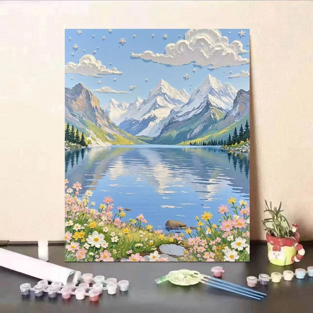Landscape Themed Paint by Numbers Canvas Art Kit Bowlift