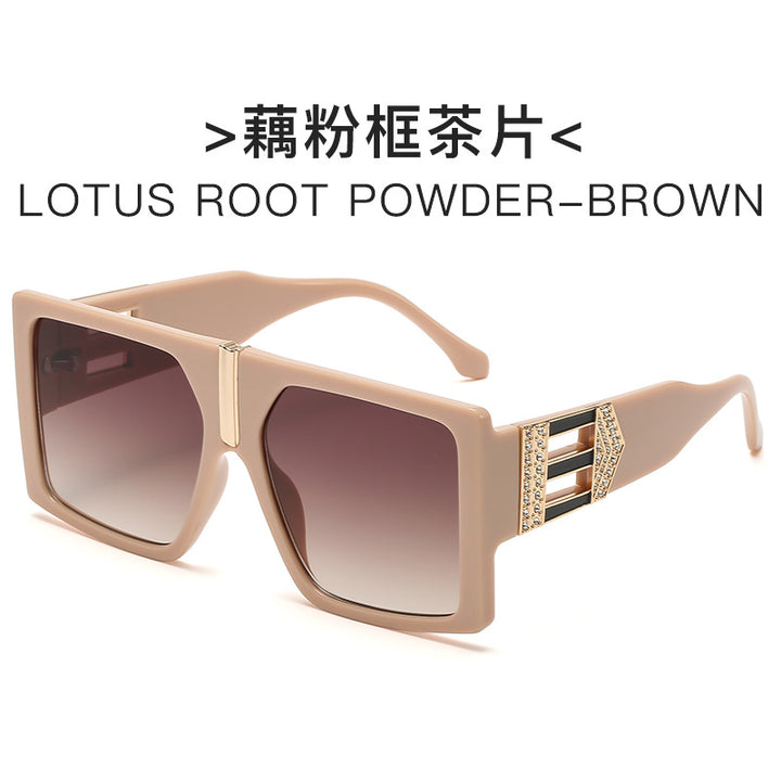 Ladies elegant rectangular sunglasses with glamorous embellishments Bowlift