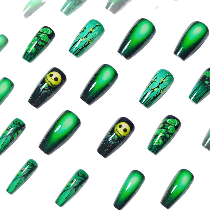 Artistic 3D Floral and Skull Nail Art Bowlift