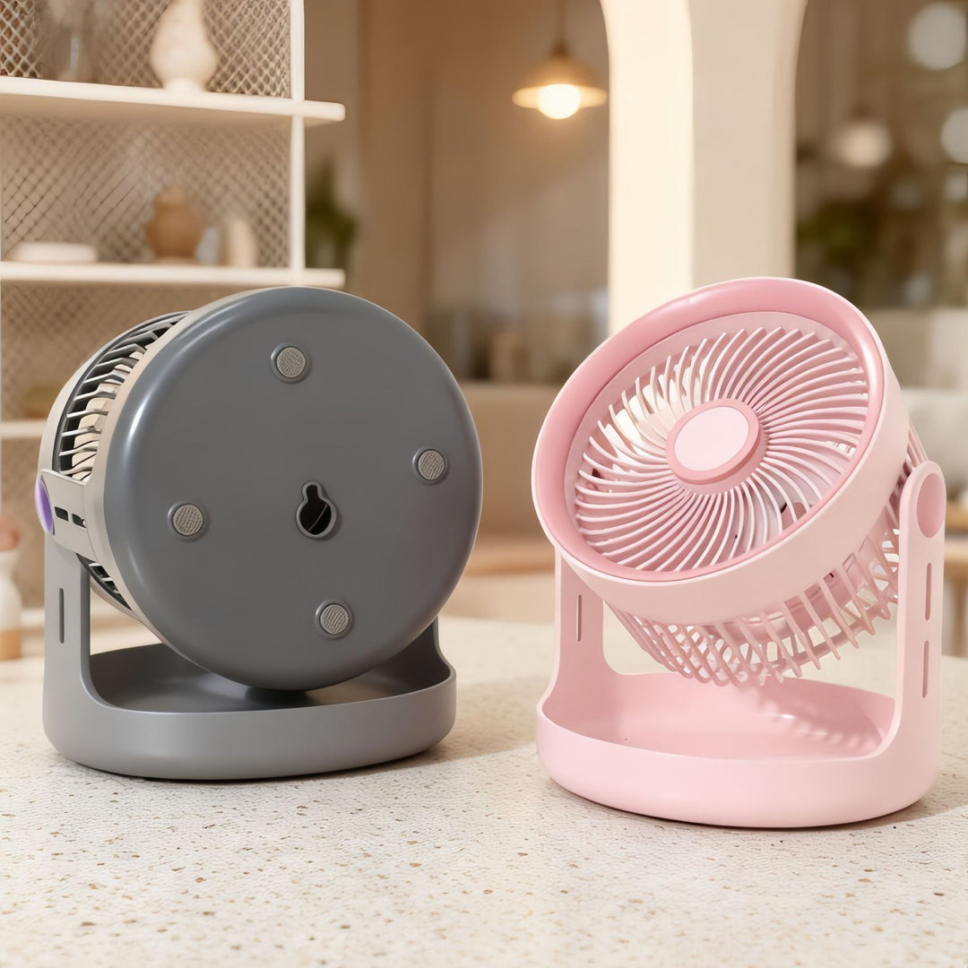 Portable table fan with flexible cooling function Bowlift