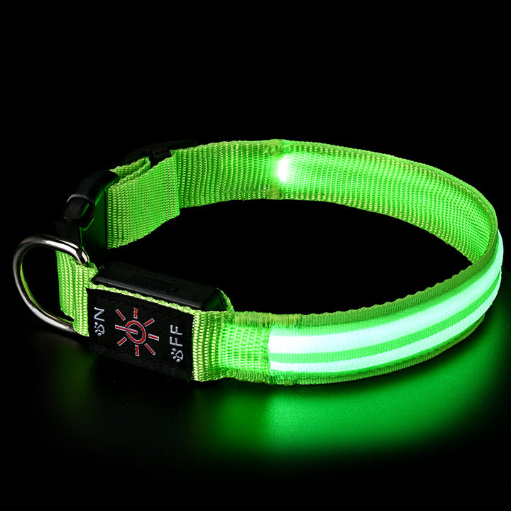 LED Rechargeable Reflective Dog Safety Collar Bowlift