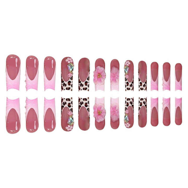 Artistic Floral Accent Press-On Nails Bowlift