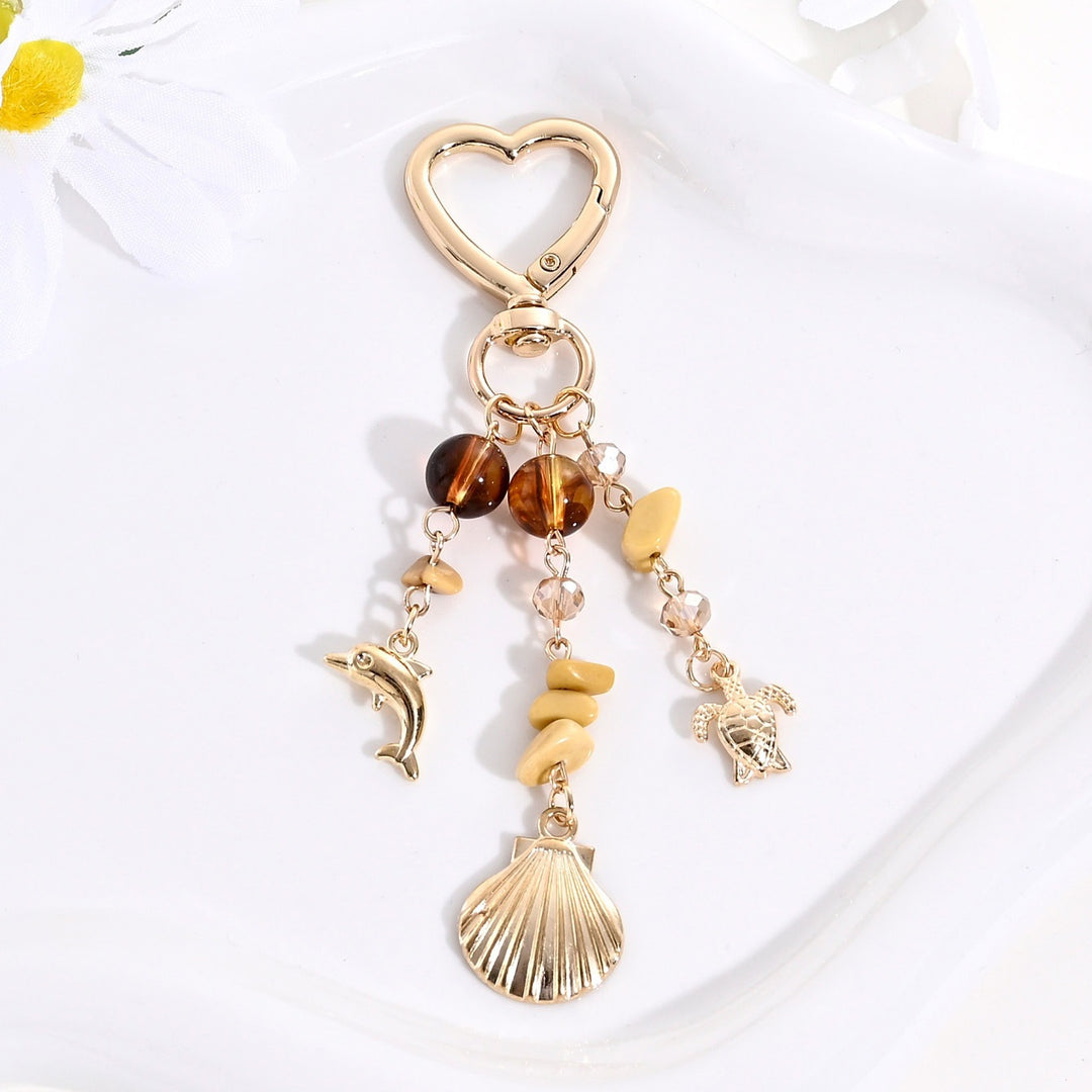Keychain with Sparkling Sun Motif Bowlift