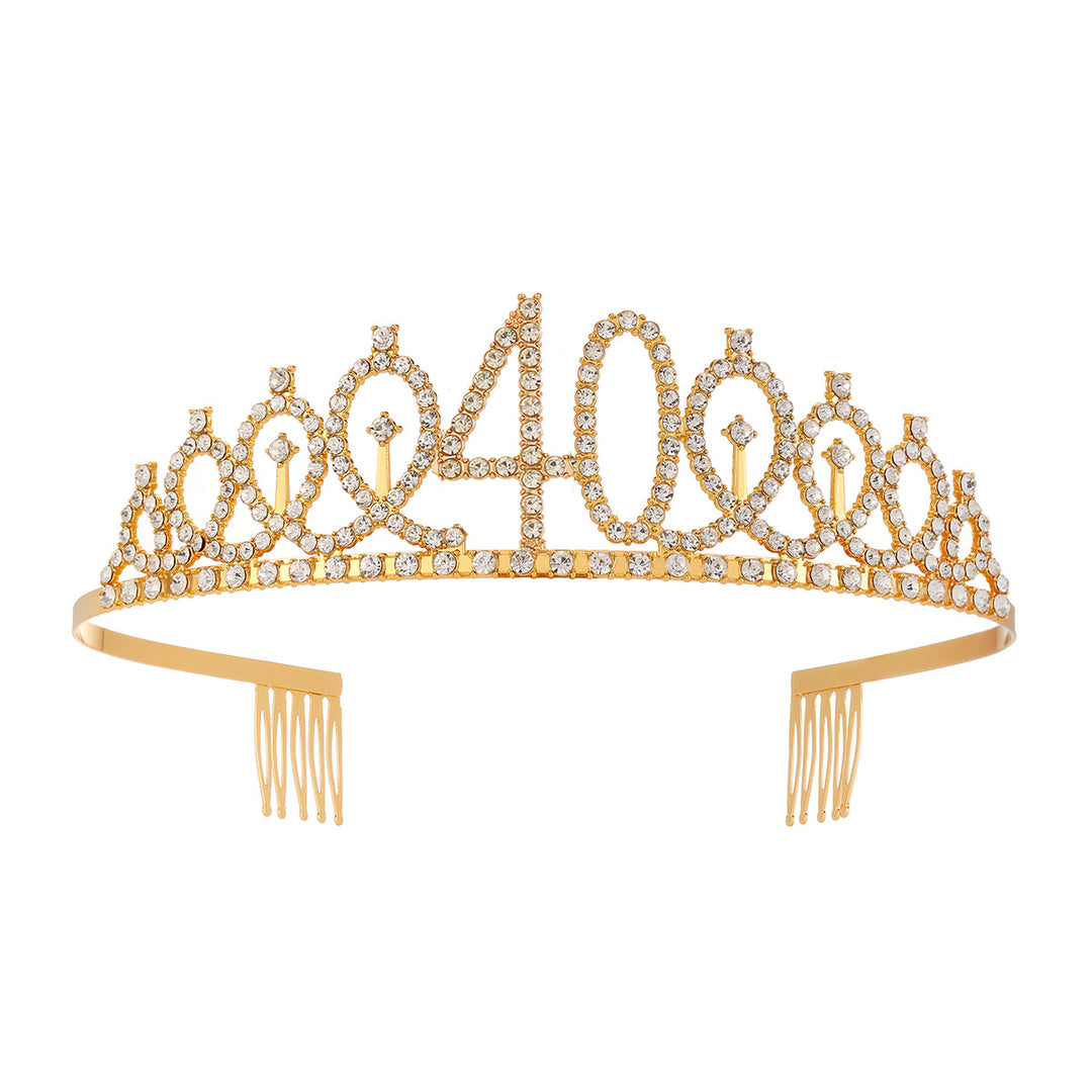 Women's Crystal-Embellished Tiara with Elegant Design Bowlift