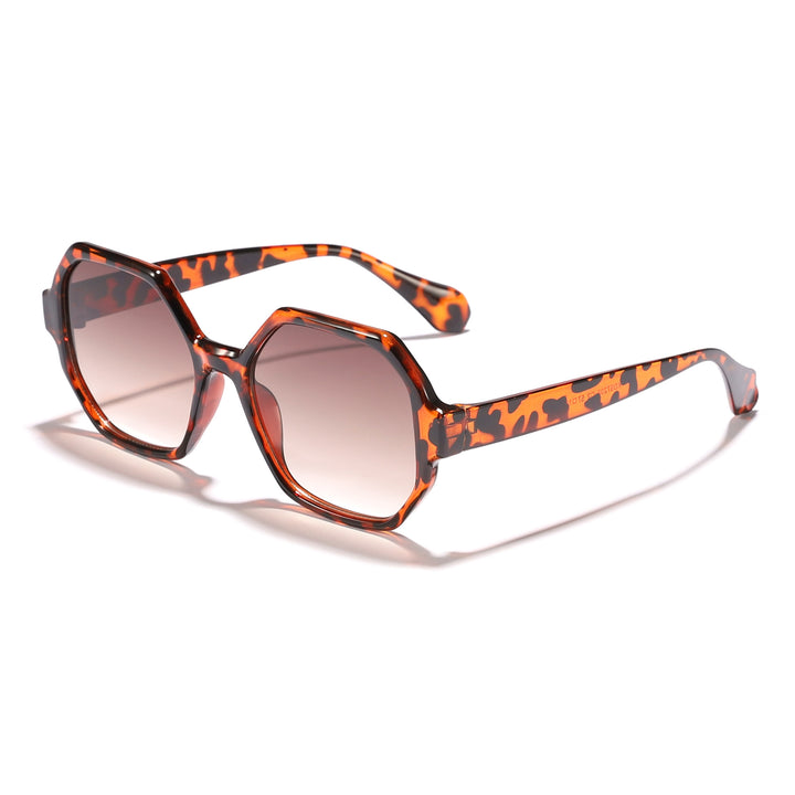 Women's fashionable sunglasses with hexagonal frame and UV protection Bowlift