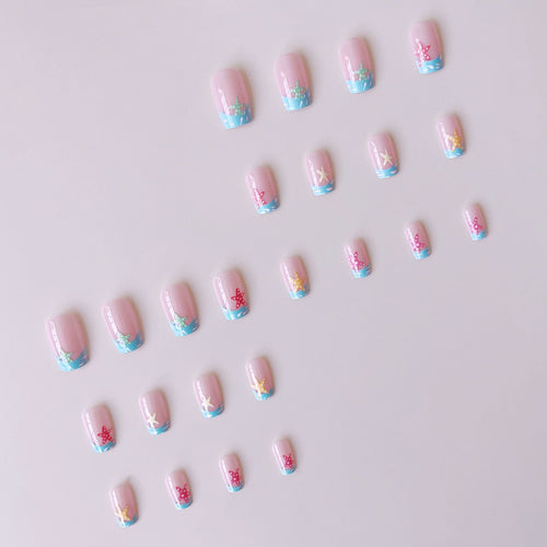 Creative Nail Art Set with Tropical Beach Style Bowlift