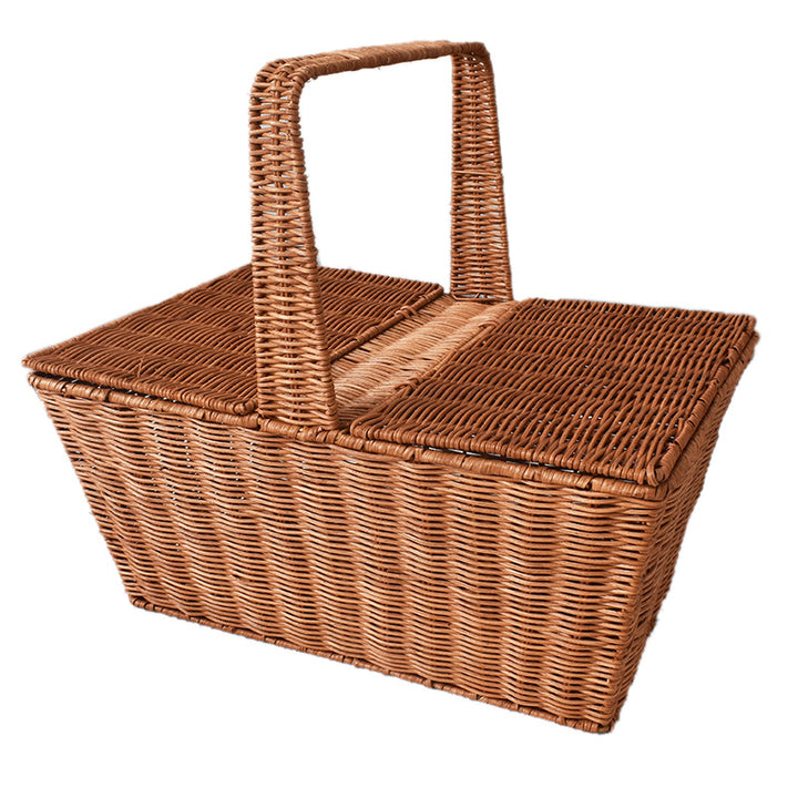 Handcrafted Woven Picnic Storage Basket Bowlift