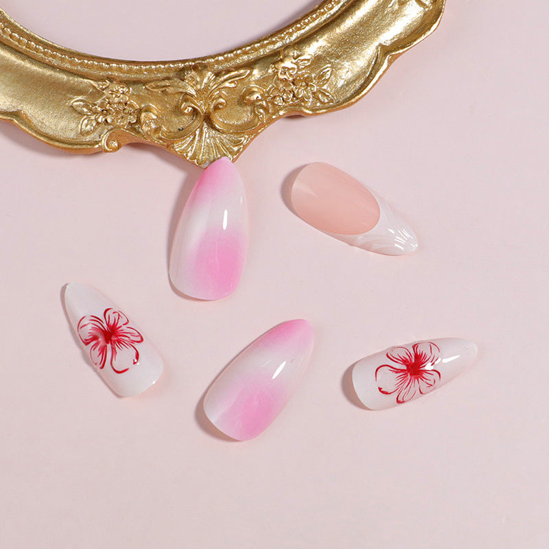 Premium Press-On Nail Set with Decorative Accents Bowlift