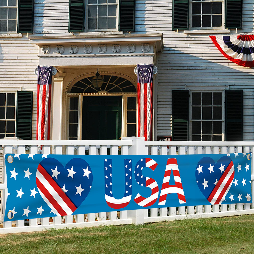 Unisex garden banner with patriotic design by Bowlift