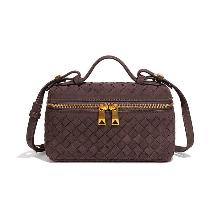 Textured Suede Crossbody Handbag Bowlift