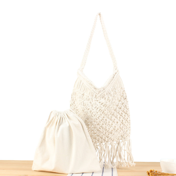 Versatile Macrame Tote Bag Bowlift
